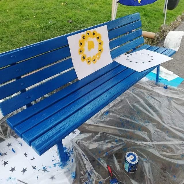 A Bergamo hanno pensato per la prima volta di utilizzare lo stencil per realizzare il cerchio.